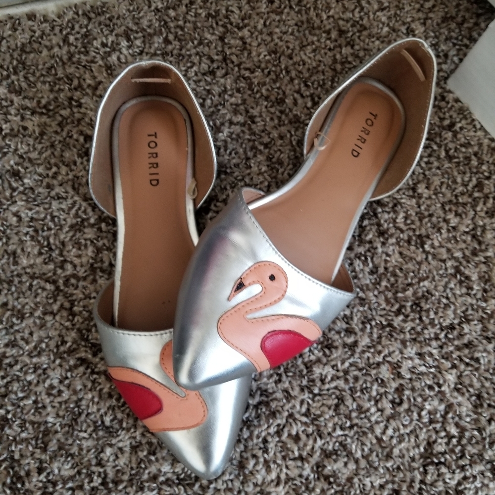 Torrid silver flamingo flats